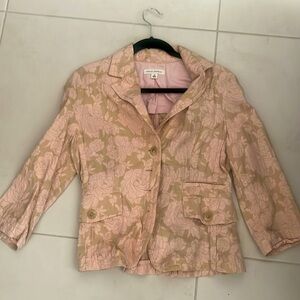 Cream and pink Banana Republic Blazer